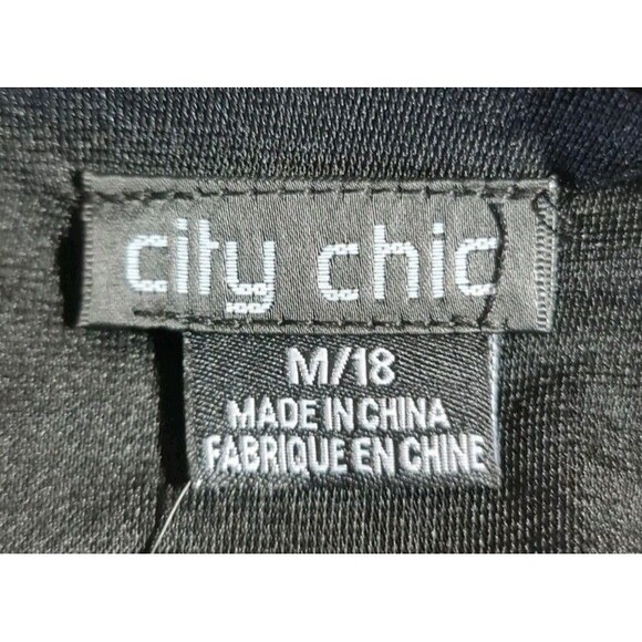 CITY CHIC Women Plus Size M/18 Dress Bright Lights Black All Over Sequin 20NA - Picture 4 of 7